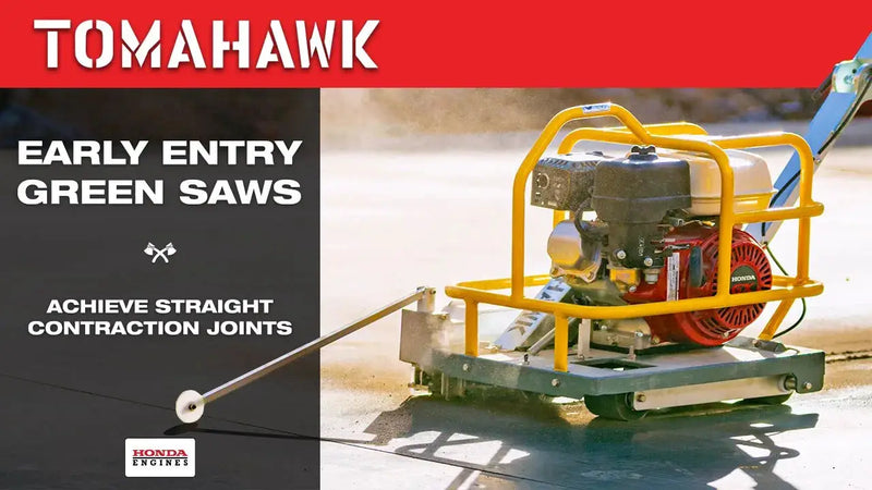6" Early Entry Green Concrete Saw with 3.5 HP Honda GX120 Engine by Tomahawk Power