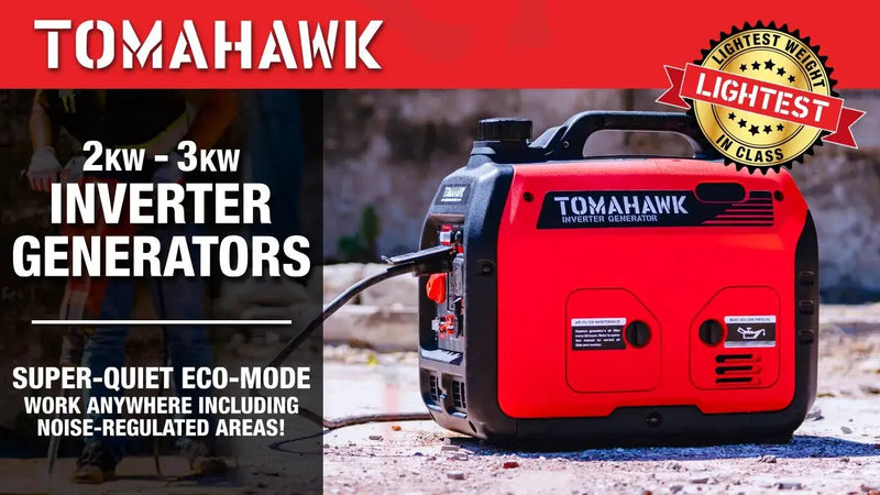 2000 Watt Inverter Generator Super Quiet Portable Gas Power Professional Use by Tomahawk Power