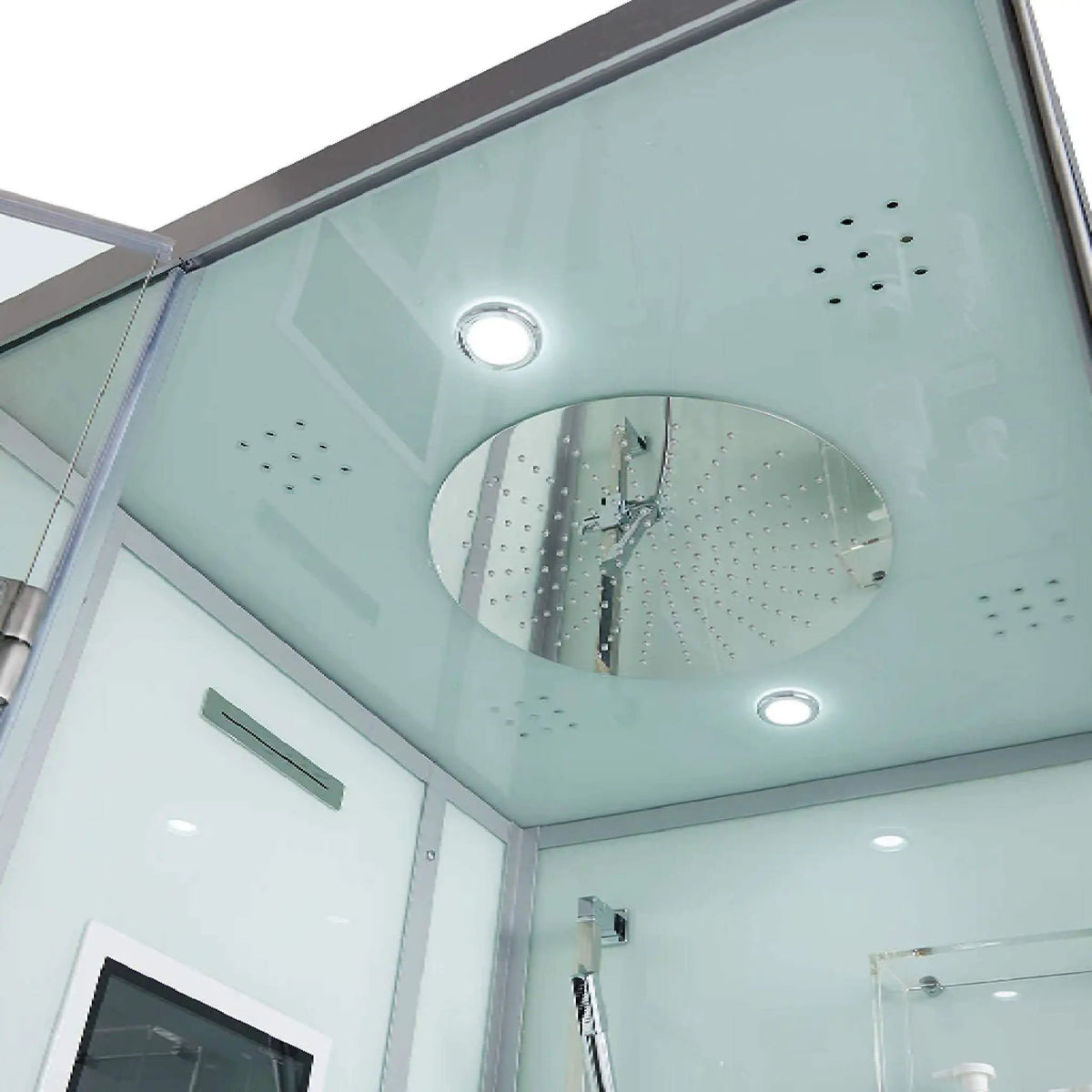 Maya Bath Platinum Arrezo Steam Shower With Rainfall Ceiling Shower (SAK75924) by SAKSBY WHOLESALE