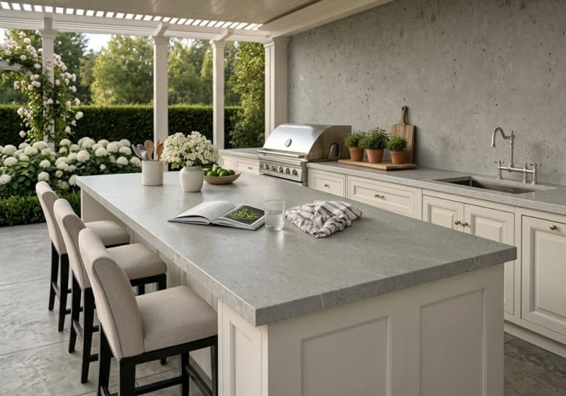 Mayfair Honed Limestone Slab Random room scene