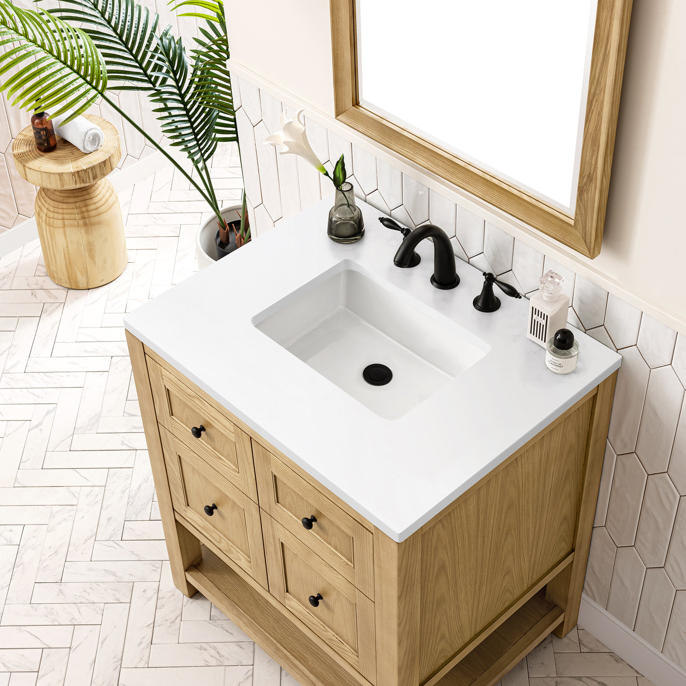 James Martin Breckenridge 30" Single Bathroom Vanity, Light Natural Oak, view 33