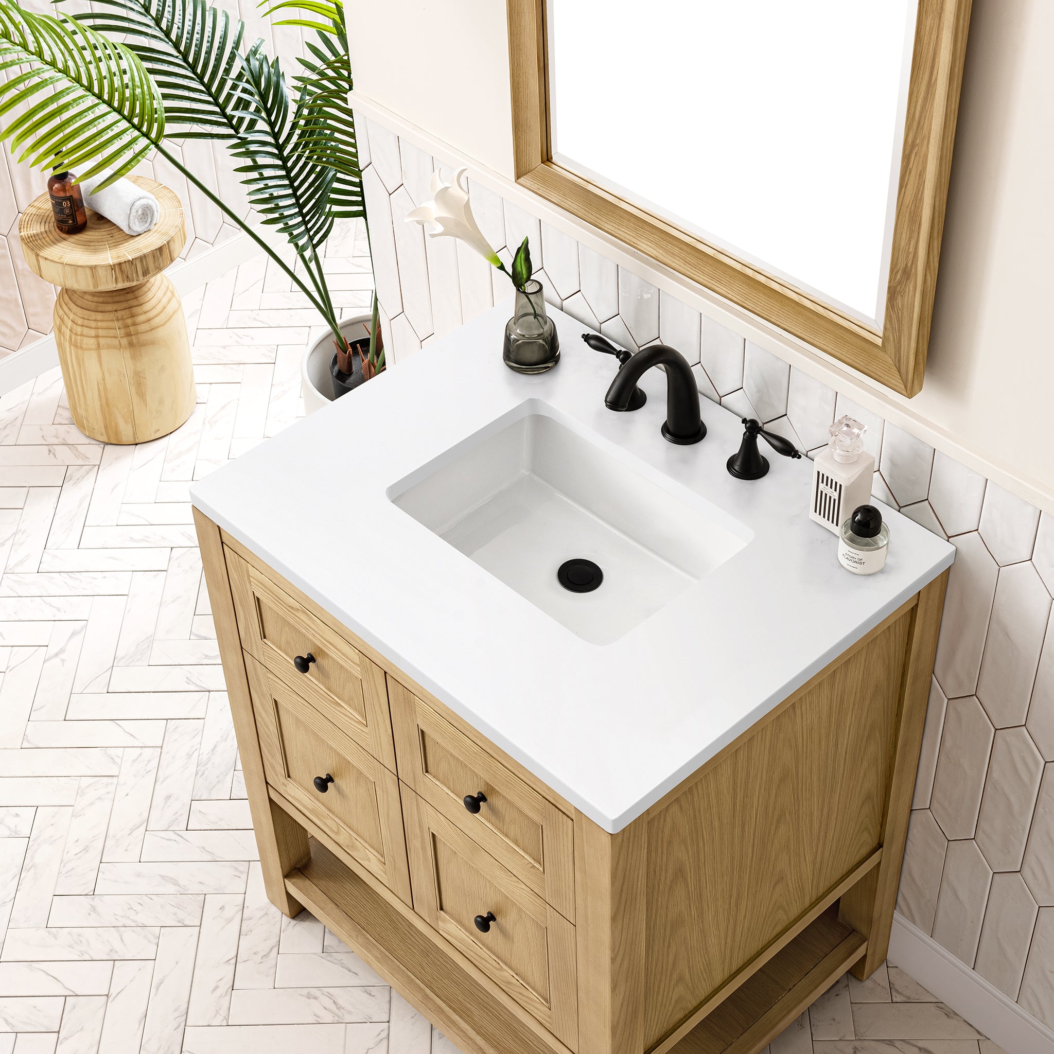 James Martin Breckenridge 30" Single Bathroom Vanity, Light Natural Oak, view 33