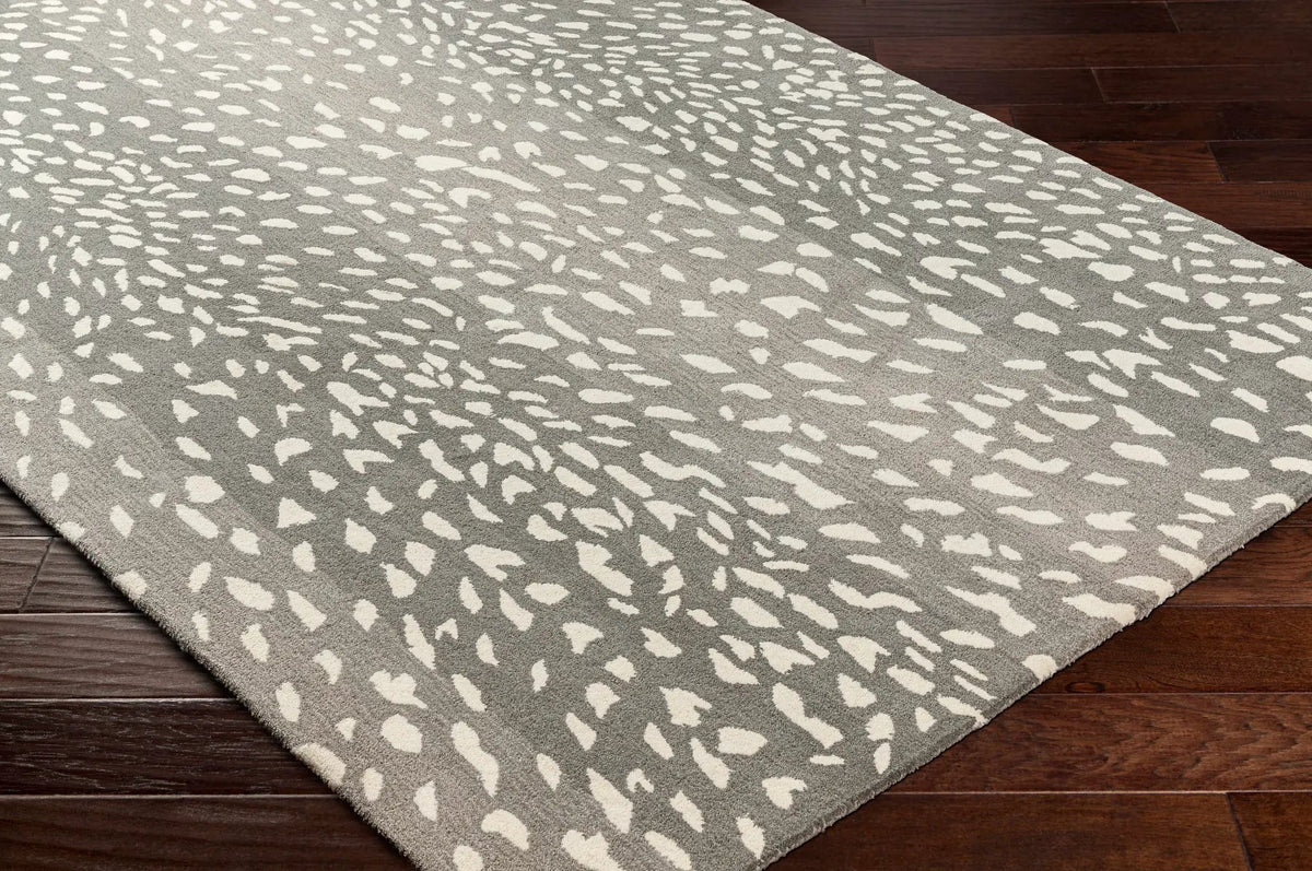 Athena Gray Giraffe Print Wool Rug, photo 11 of 11