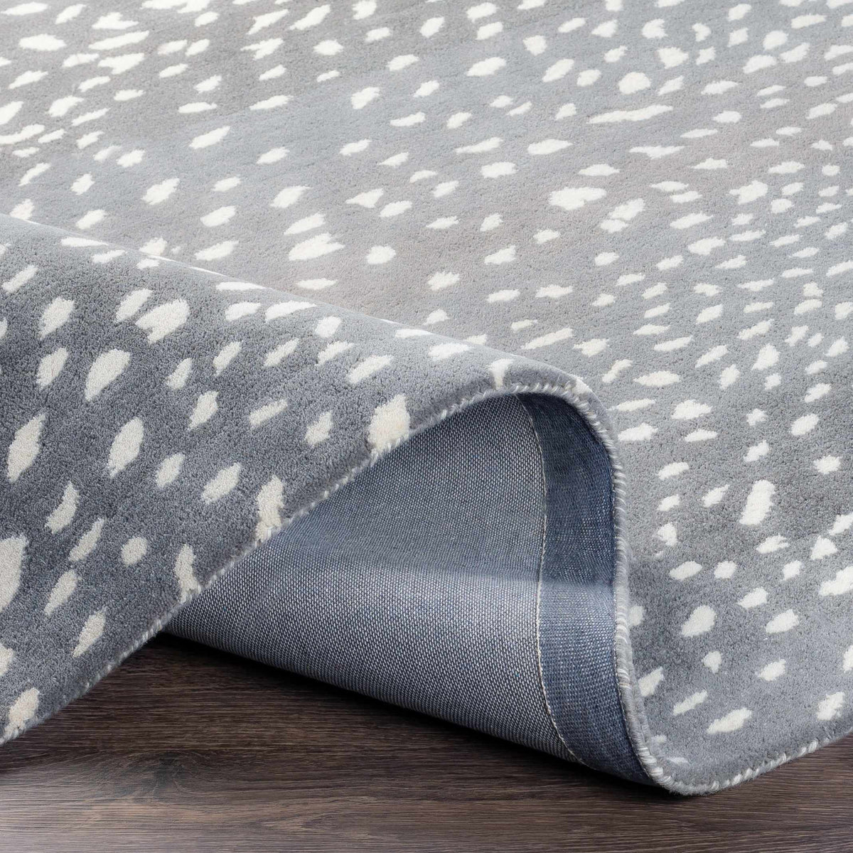 Athena Gray Giraffe Print Wool Rug, photo 7 of 11