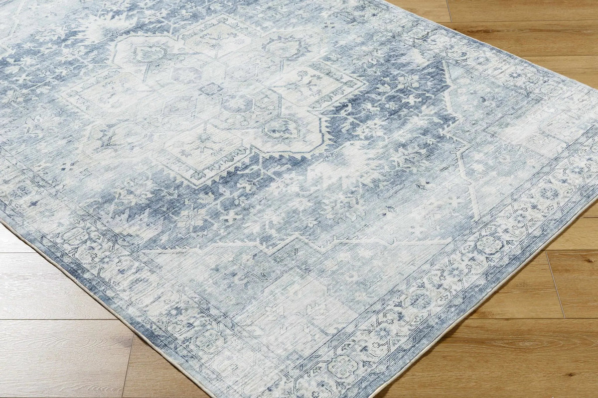 Mauro Navy Medallion Washable Area Rug - Clearance, photo 4 of 9