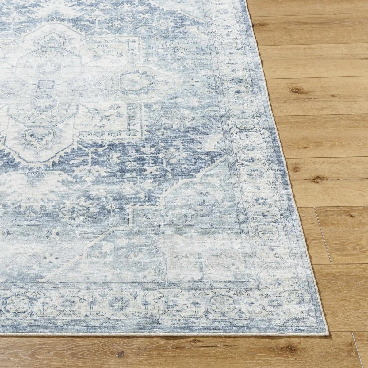 Mauro Navy Medallion Washable Area Rug - Clearance, photo 5 of 9