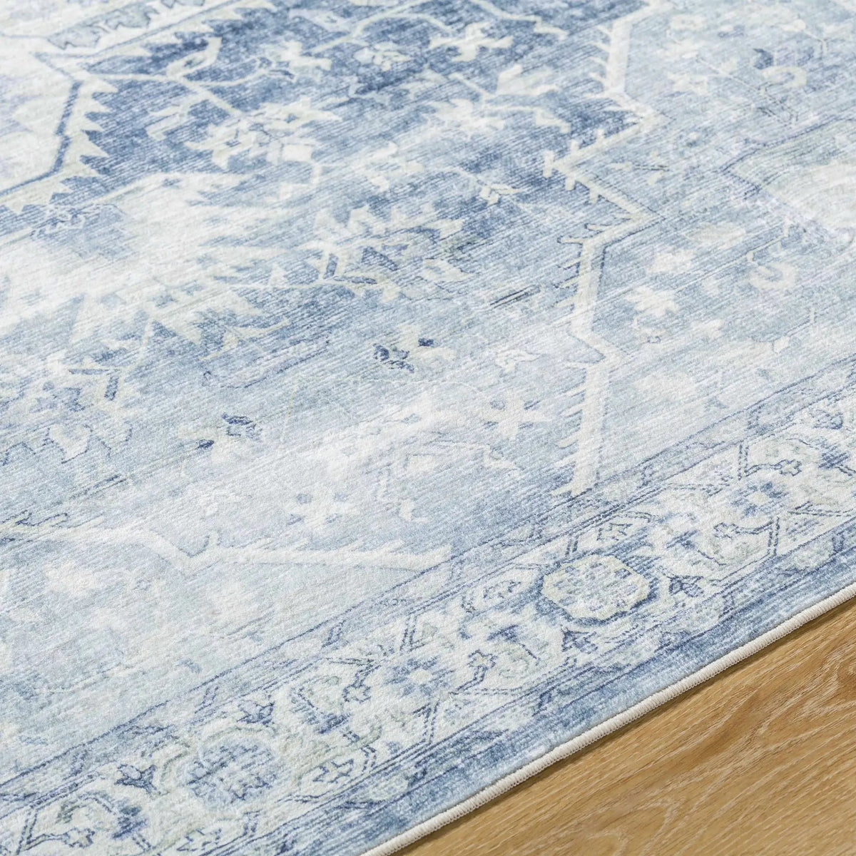 Mauro Navy Medallion Washable Area Rug - Clearance, photo 9 of 9