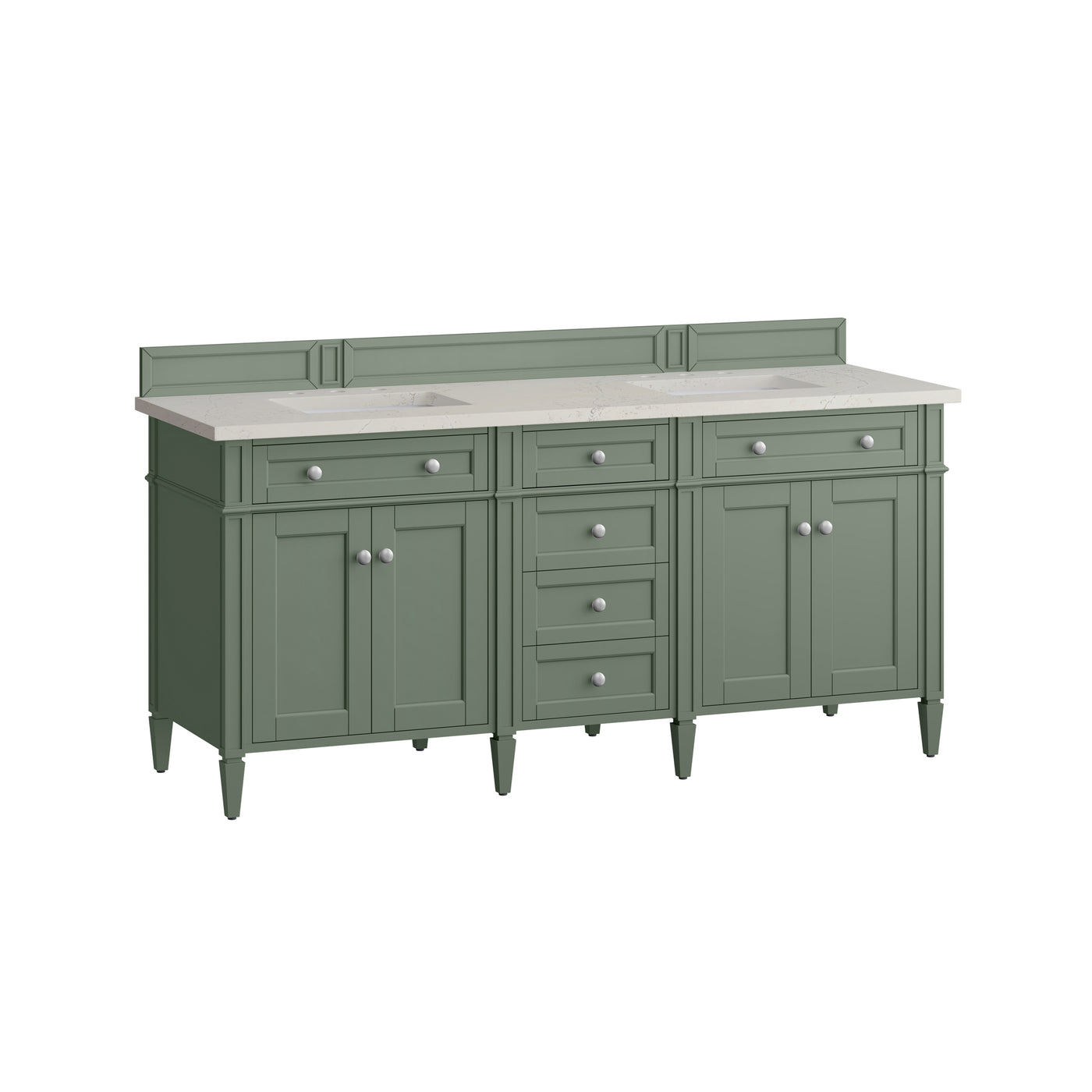 James Martin Brittany 72" Double Bathroom Vanity, Smokey Celadon, view 39
