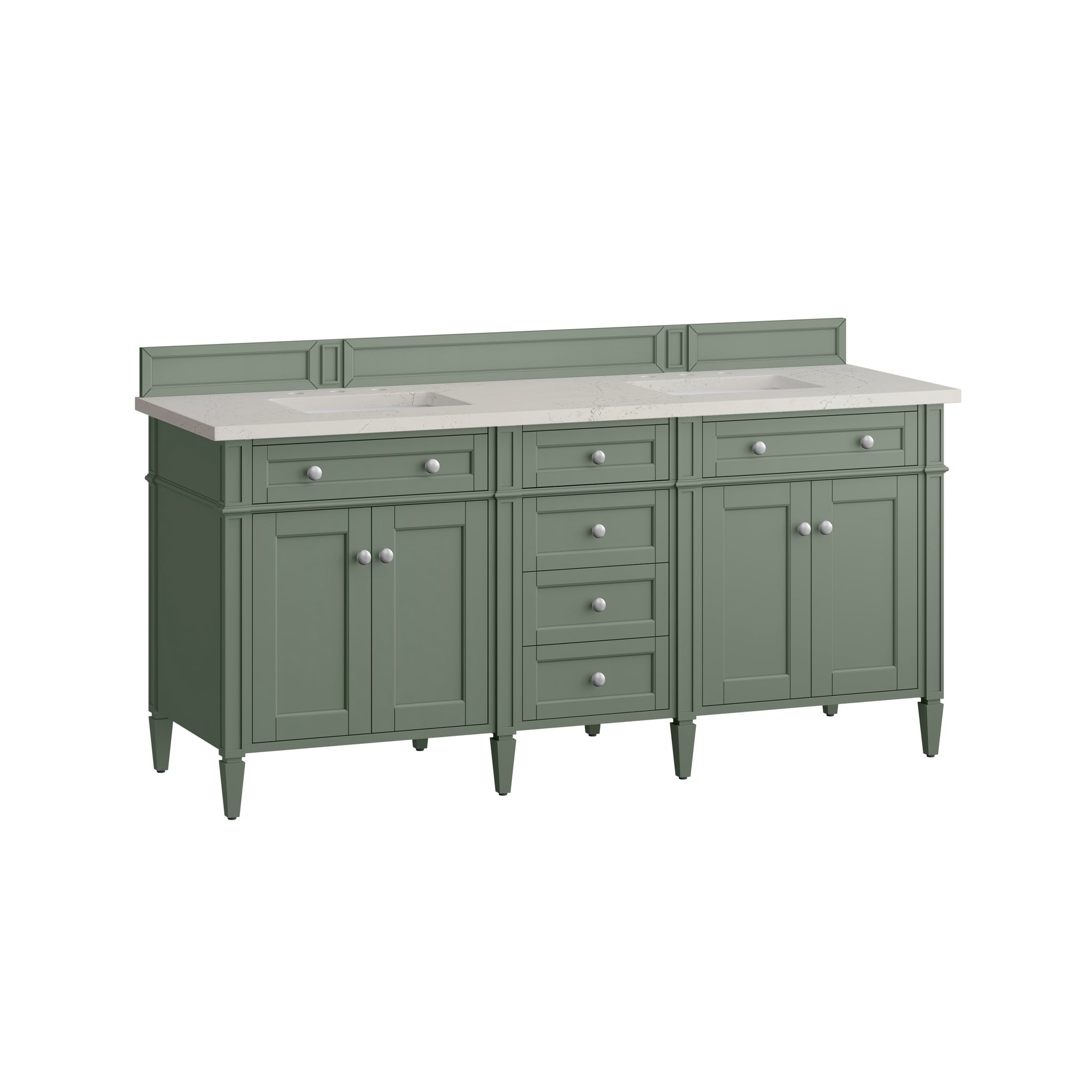 James Martin Brittany 72" Double Bathroom Vanity, Smokey Celadon, view 39