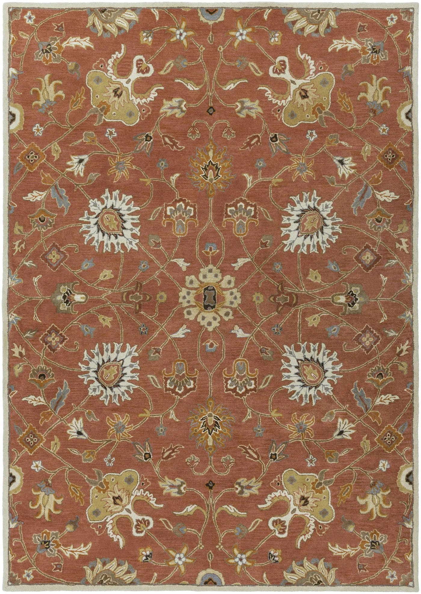 Logville Hand Tufted Rust 1119 Wool Rug by Boutique Rugs