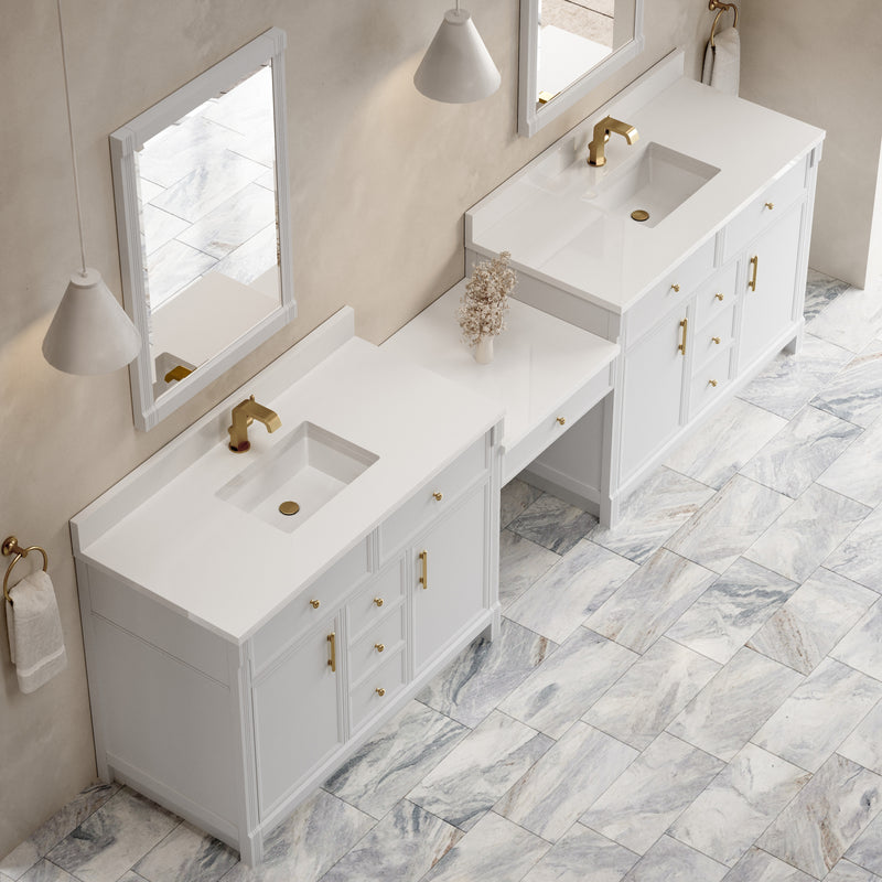 James Martin Bellshire 120" Single Bathroom Vanity, Bright White, view 6