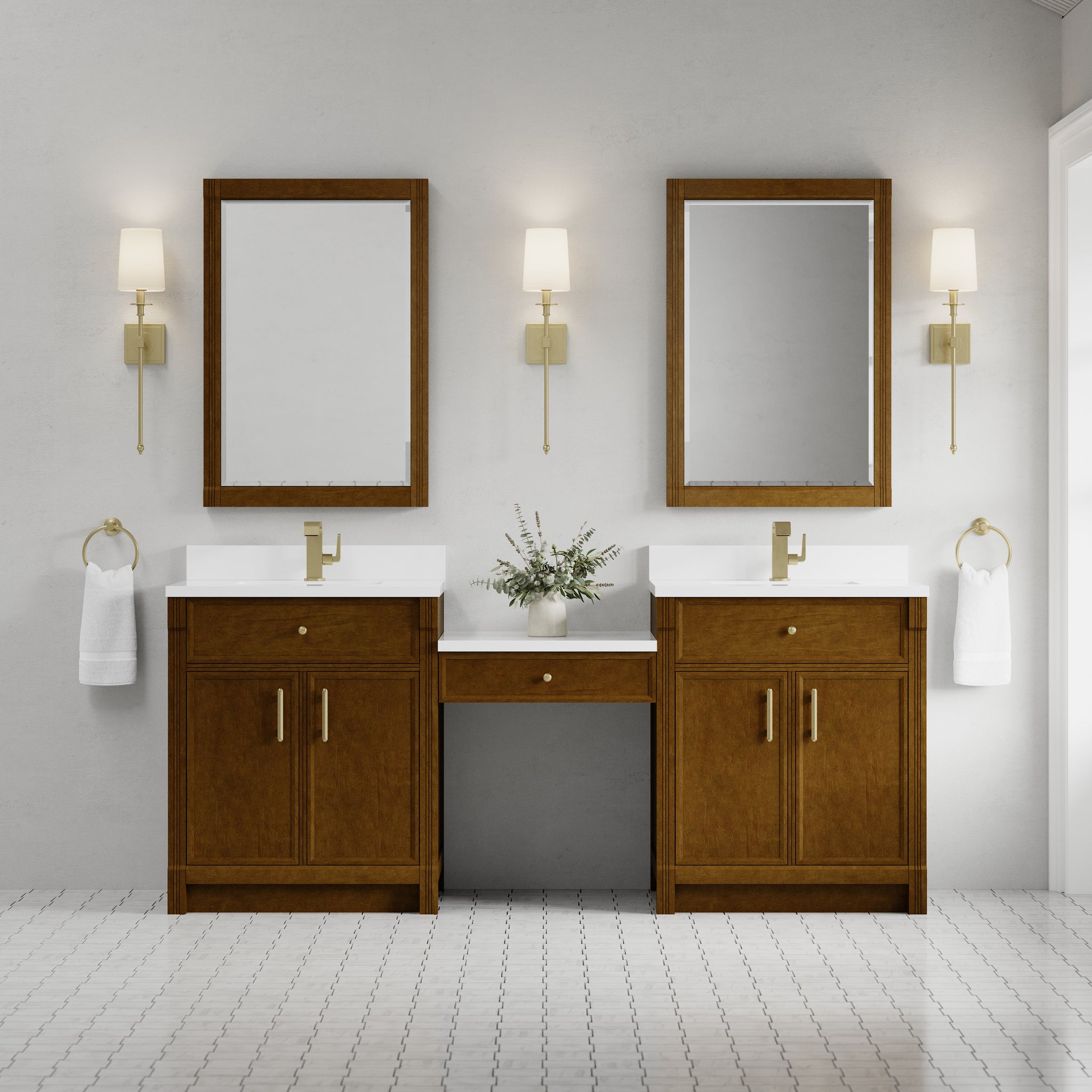 James Martin Bellshire 84" Single Bathroom Vanity, Honey Oak, view 3