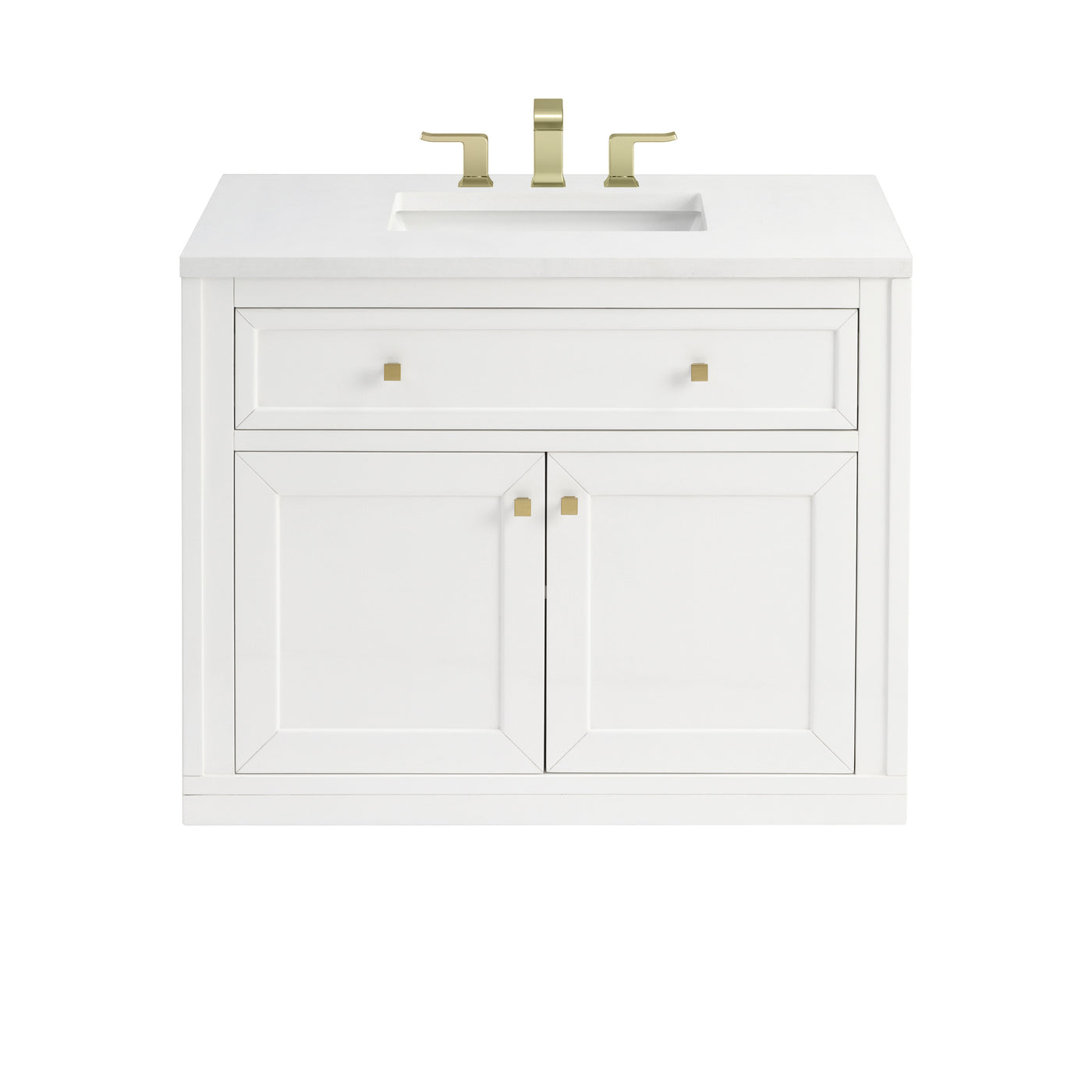 James Martin Chicago 36" Single Bathroom Vanity, Glossy White, view 35