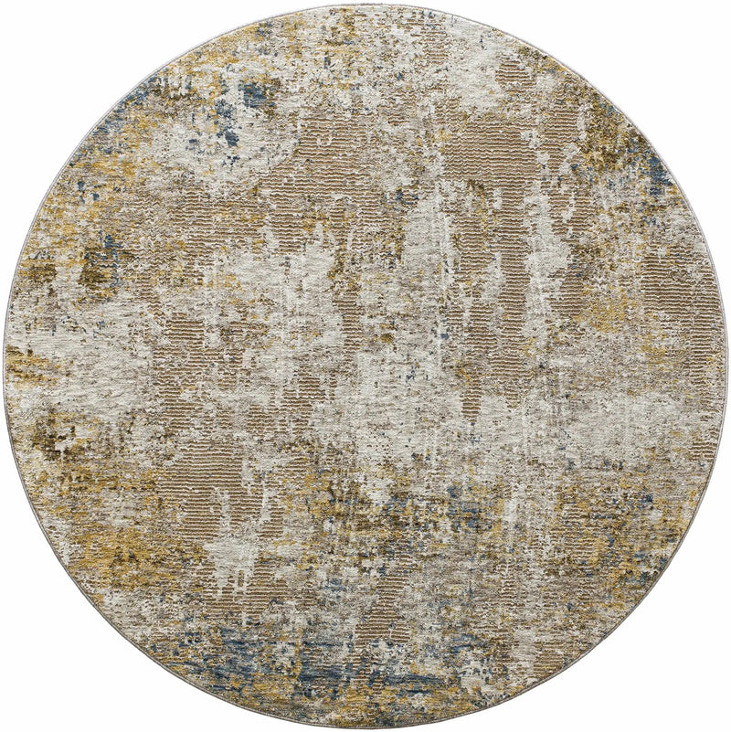 Meads Abstract Mustard Luxe Rug by Boutique Rugs