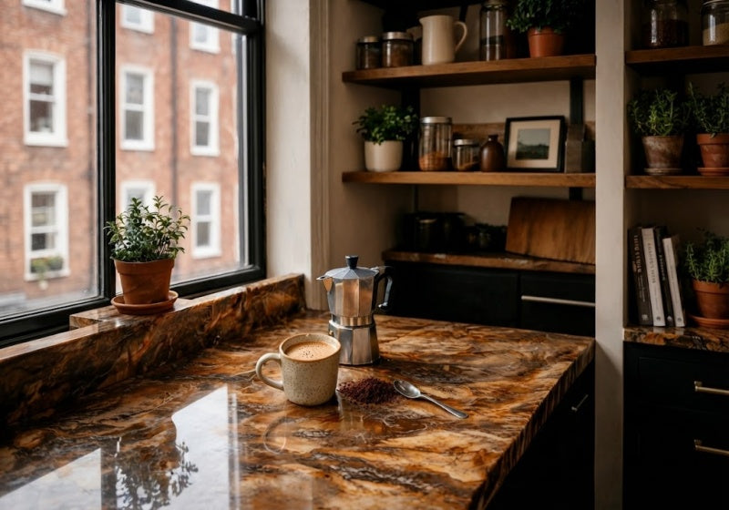 Mediceo Onyx Polished Slab Random room scene