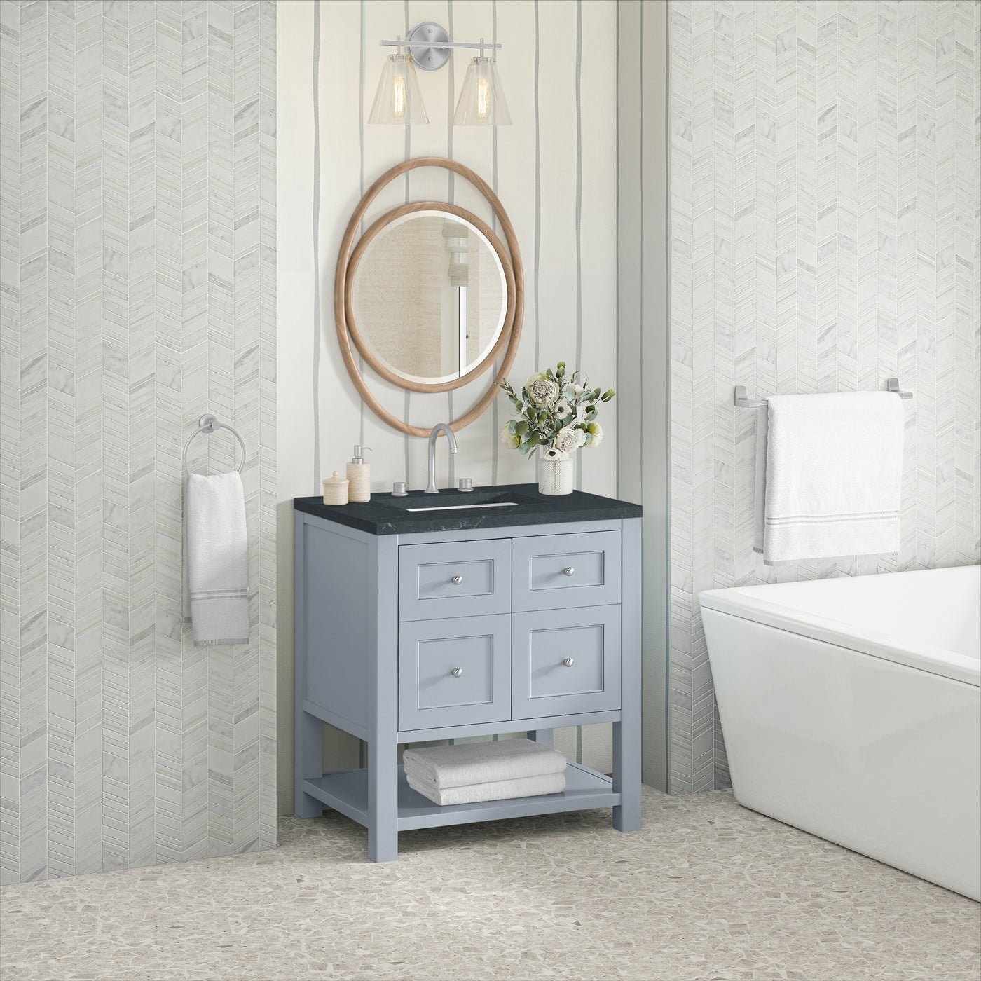 James Martin Breckenridge 30" Single Bathroom Vanity, Serenity Blue, view 39