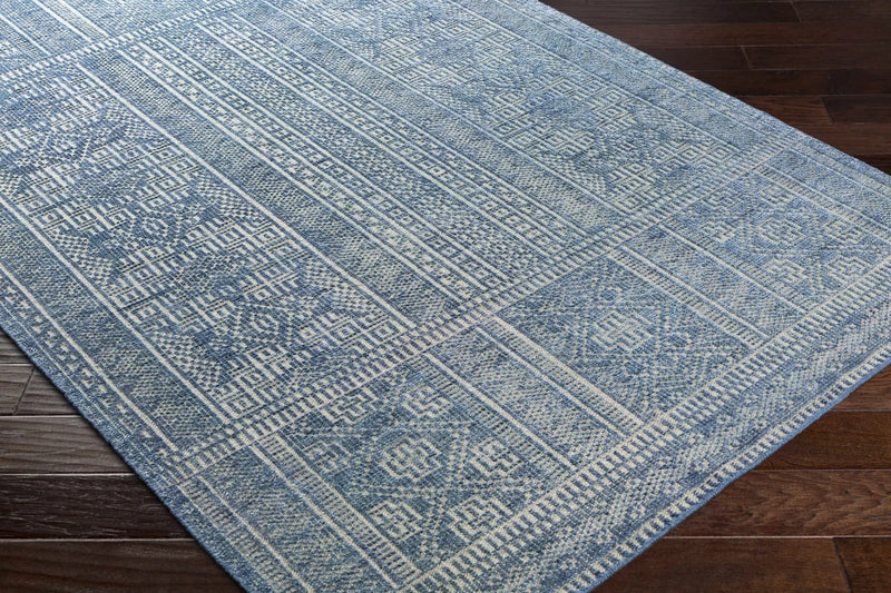 Meigs Blue Premium Viscose&Wool Rug - Clearance by Boutique Rugs