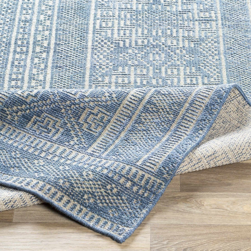 Meigs Blue Premium Viscose&Wool Rug - Clearance by Boutique Rugs