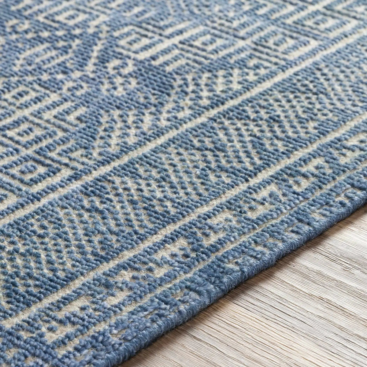 Meigs Blue Premium Viscose&Wool Rug - Clearance, photo 3 of 11