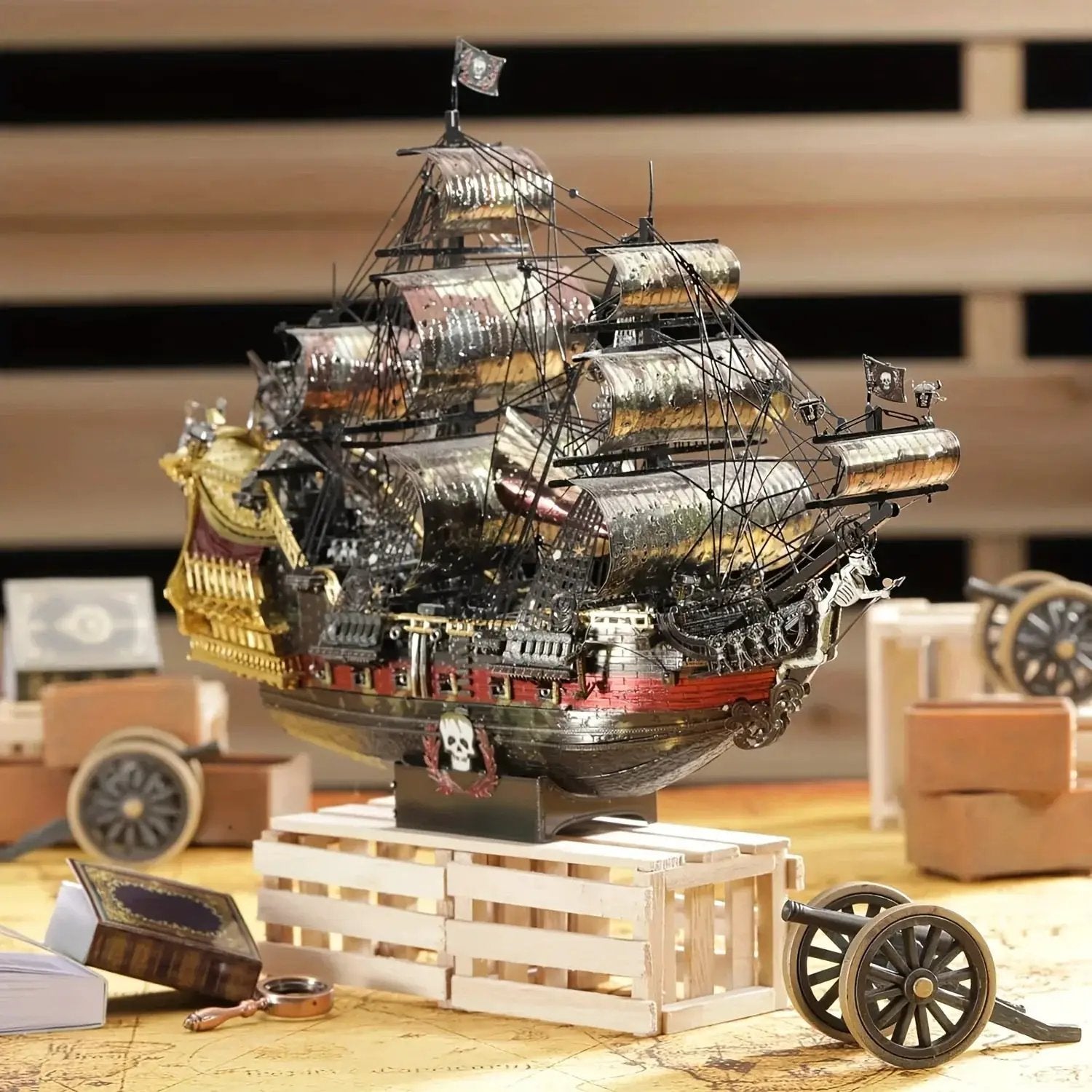 Metal 3D Pirate Ship Puzzle - Flying Dutchman by House Of Avana