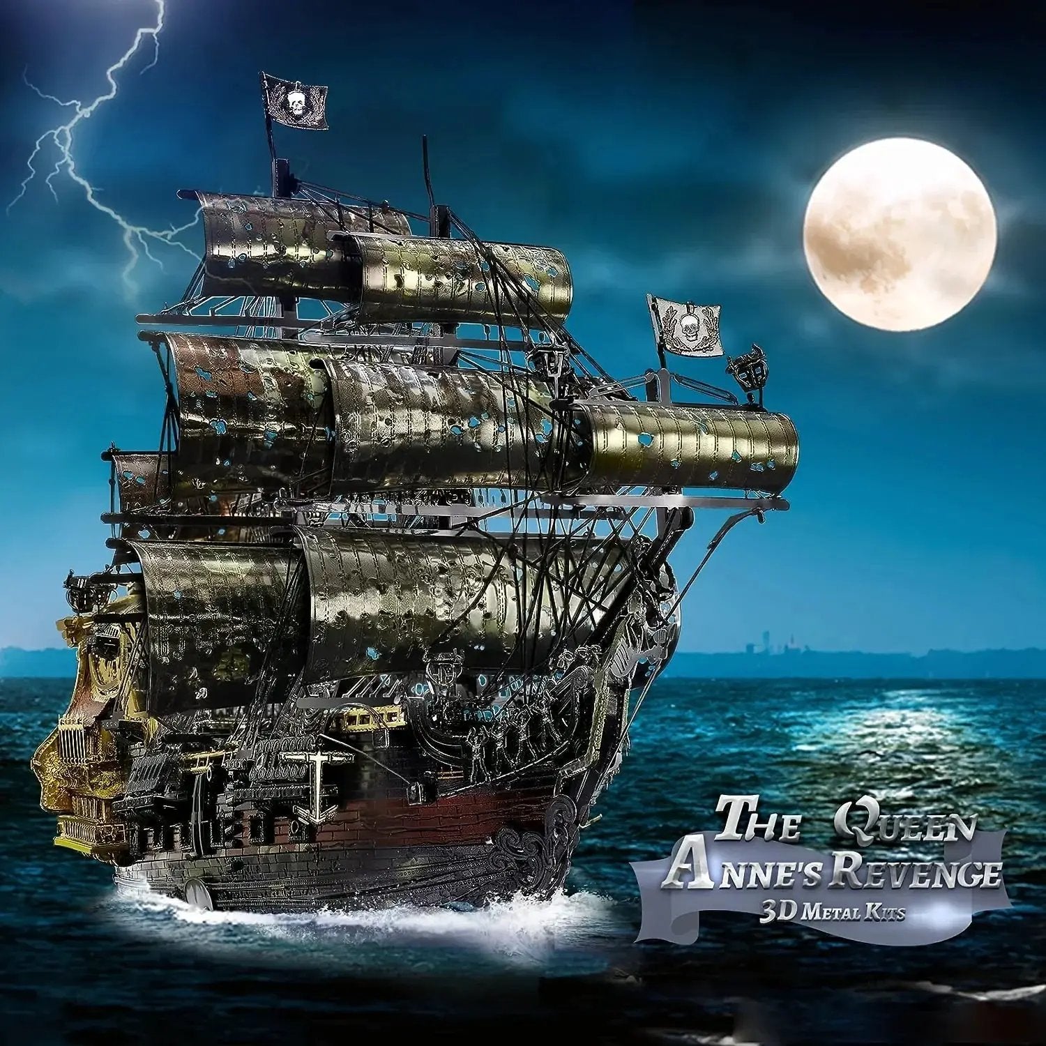 Metal 3D Pirate Ship Puzzle - Flying Dutchman by House Of Avana