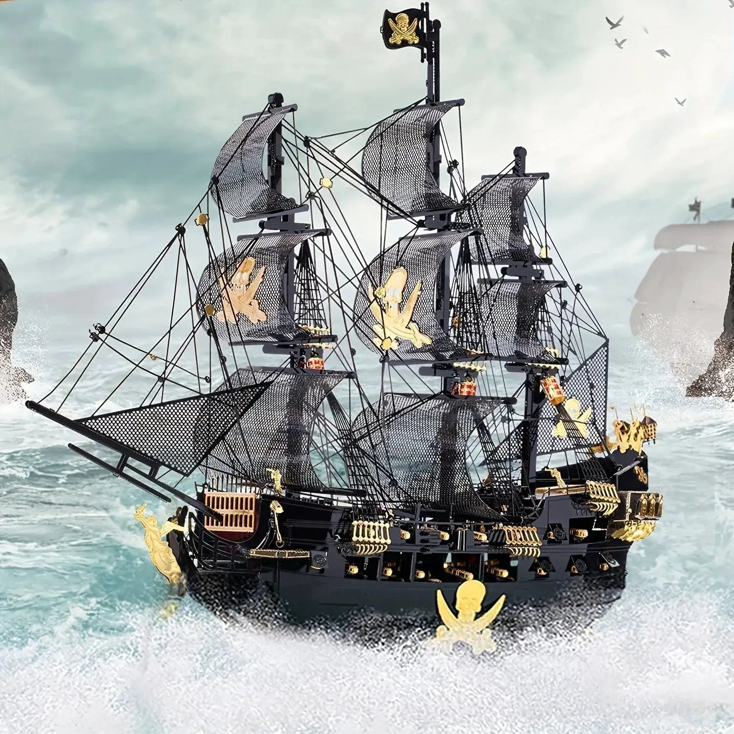 Metal 3D Pirate Ship Puzzle - Flying Dutchman by House Of Avana