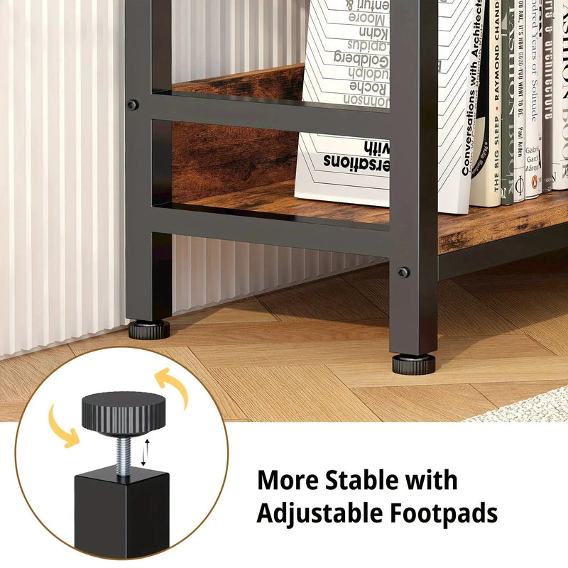 Metal 6-Tier Corner Bookshelf with Spinning Feature for Small Spaces by House Of Avana