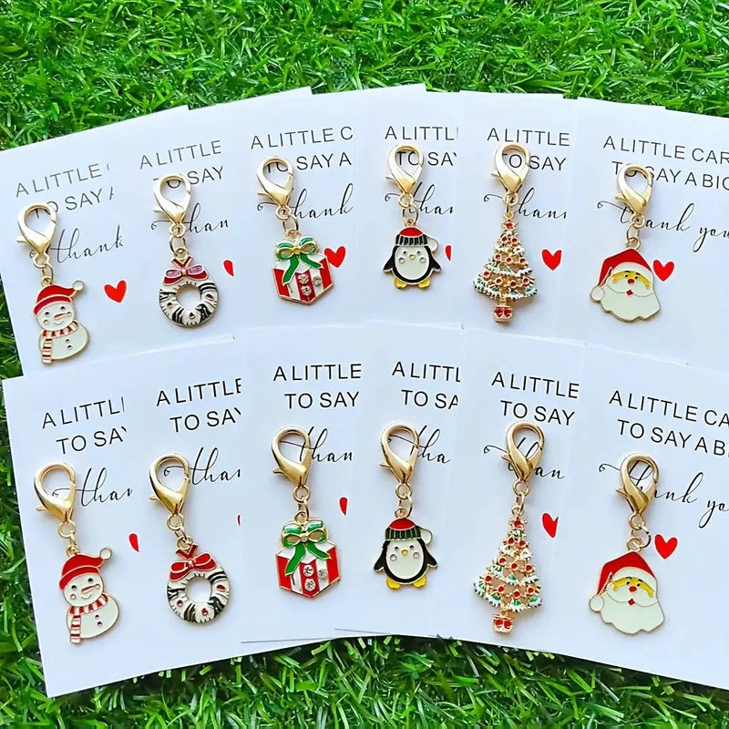 Metal Christmas Keychain Gift Pack with Thank You Charm by House Of Avana