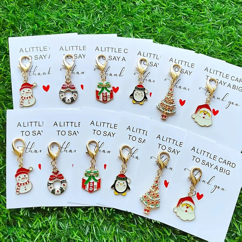 Metal Christmas Keychain Gift Pack with Thank You Charm by House Of Avana