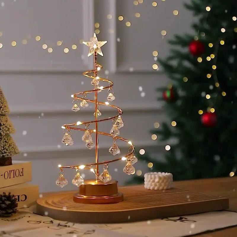Metal Christmas Tree with Warm White Lights by House Of Avana