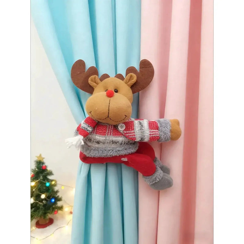 Metal Curtain Buckles - Christmas Santa Claus, Deer, Snowman Designs by House Of Avana