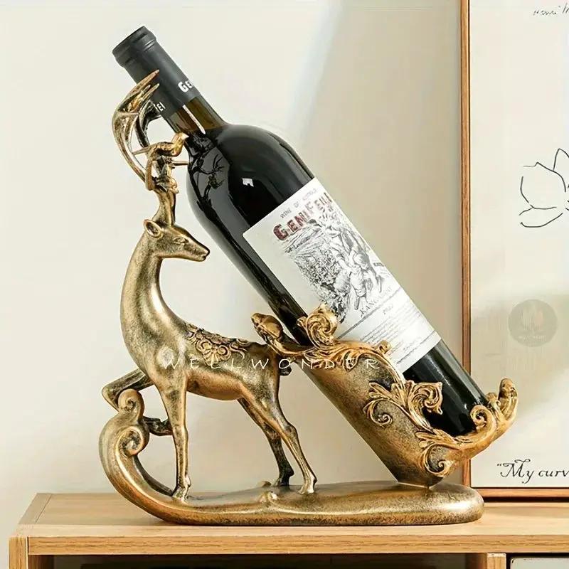Metal Deer Wine Rack with Lightweight Design by House Of Avana