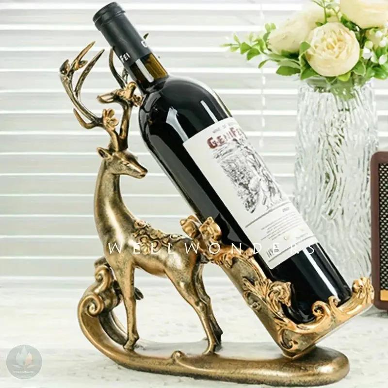 Metal Deer Wine Rack with Lightweight Design by House Of Avana