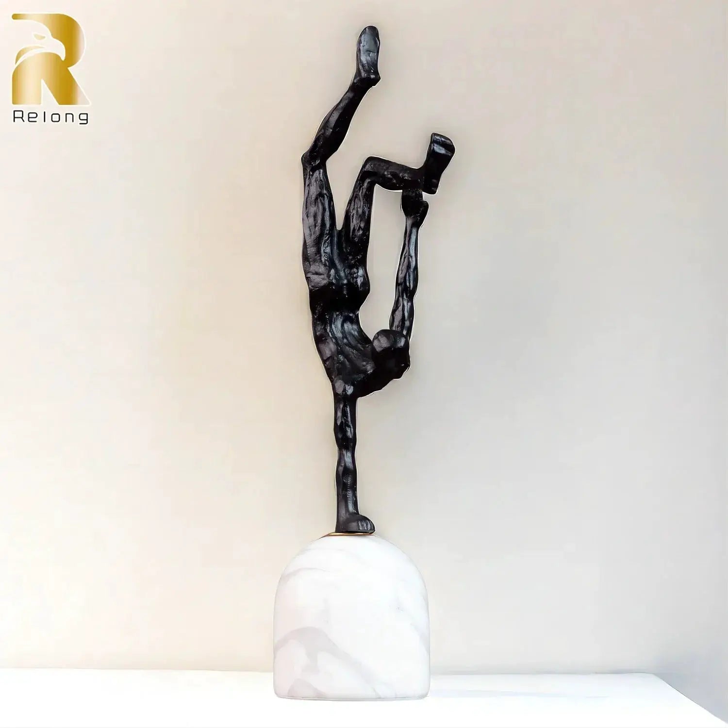 Metal Figurine - Modern Metal Marble Base by House Of Avana
