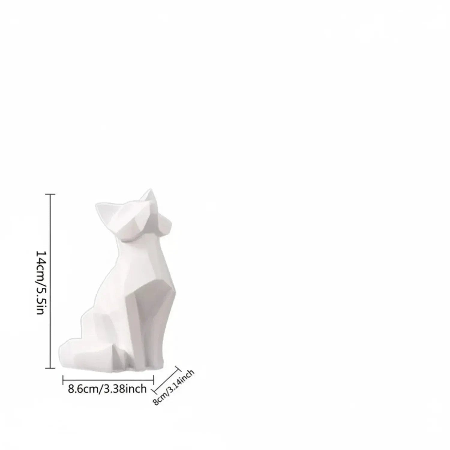 Geometric Fox Sculpture Set Modern Animal Figurines by House Of Avana