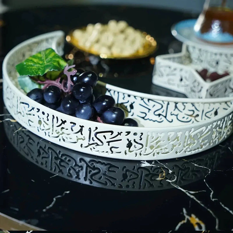 Metal Fruit Tray - Star Moon Iron Design by House Of Avana