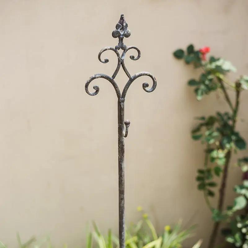 Metal Hanging Plant Stand with Hook Adjustable Height by RusticReach