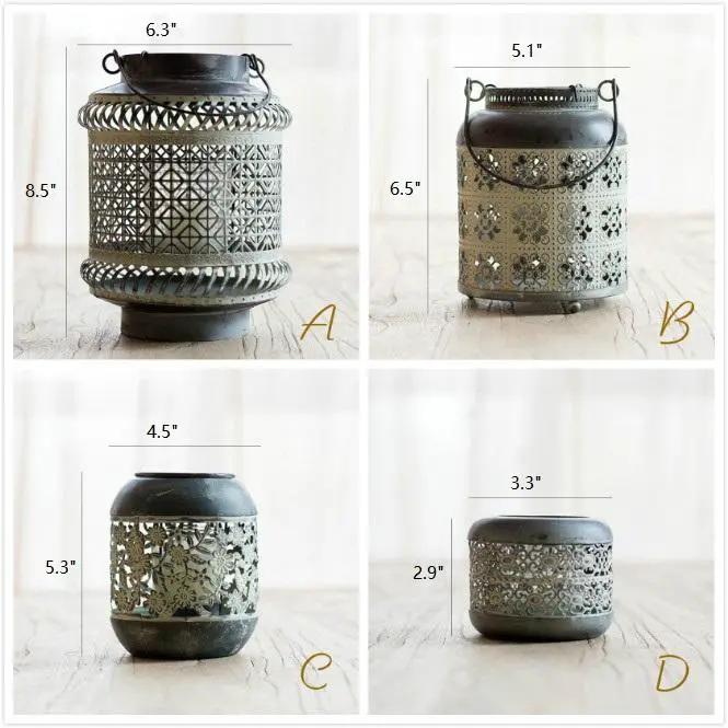 Metal Lantern Candle Holder by RusticReach