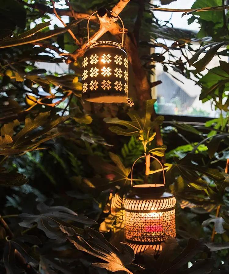 Metal Lantern Candle Holder by RusticReach