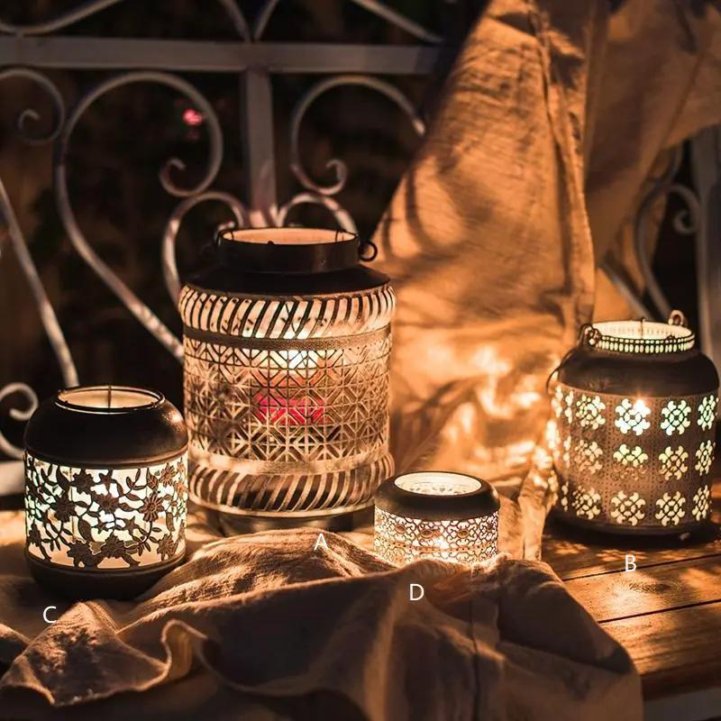 Metal Lantern Candle Holder by RusticReach
