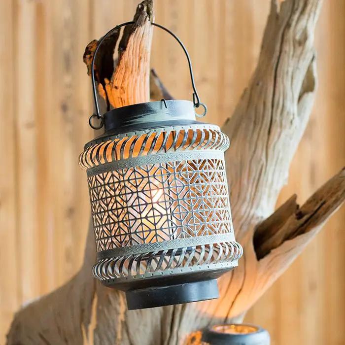 Metal Lantern Candle Holder by RusticReach