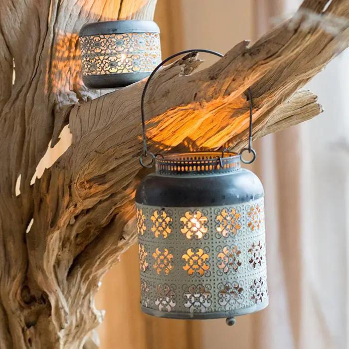 Metal Lantern Candle Holder by RusticReach