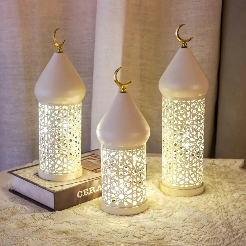 Metal Lantern - Ramadan LED Table Decor by House Of Avana