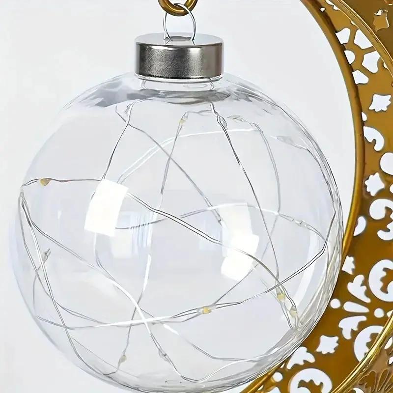 Metal Night Light - Golden Crescent Moon LED by House Of Avana