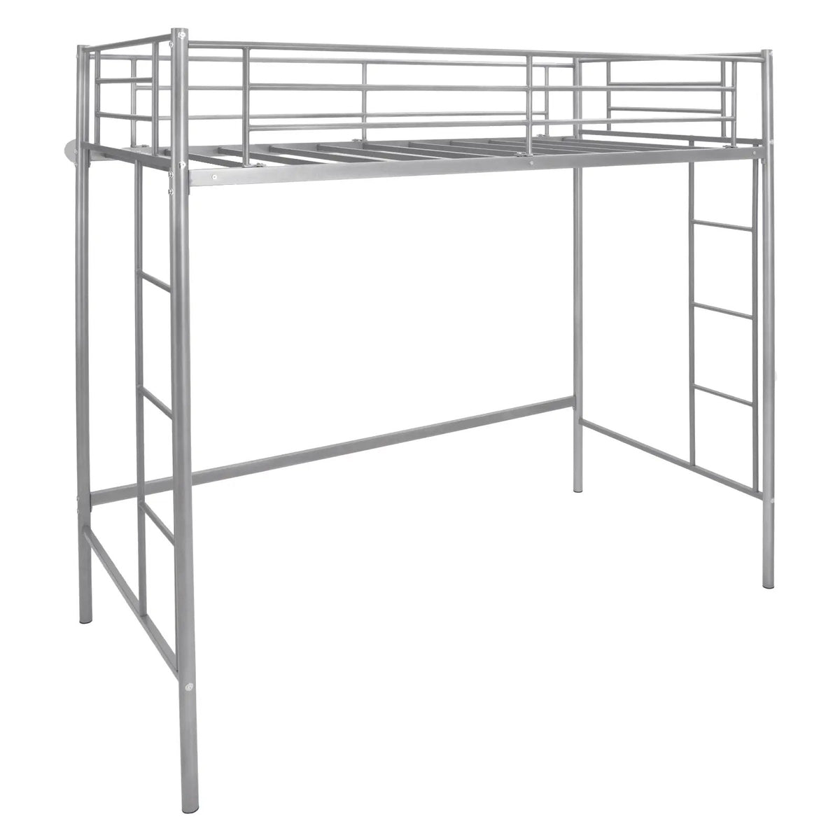 Twin Loft Bed Frame with 2 Ladders Full-length Guardrail, photo 9 of 10