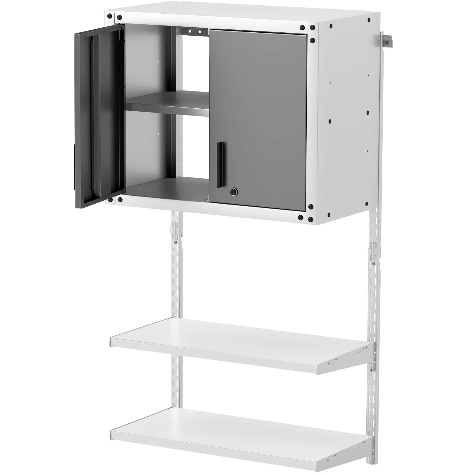 Metal Wall Cabinet with Lock and 3 Adjustable Shelves by DirectDeals