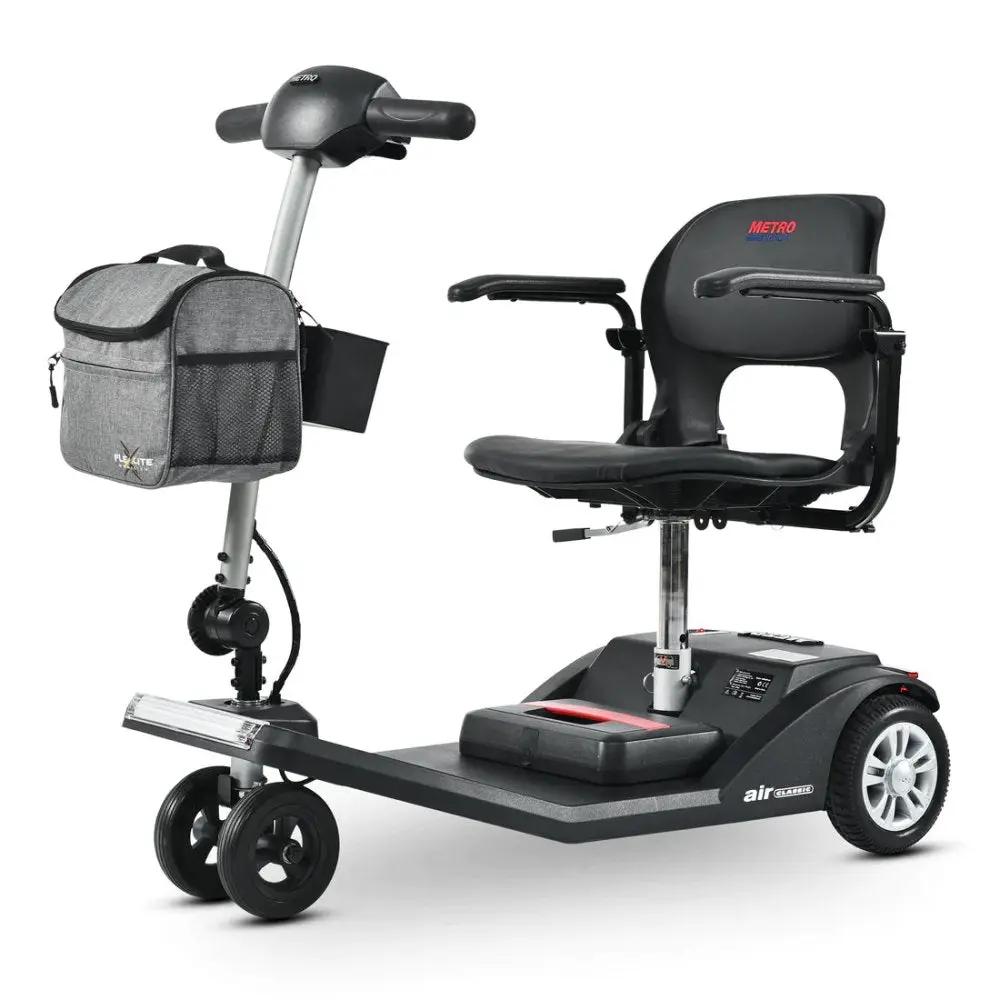 Metro Mobility Air Classic Electric 24V/12AH 250W Airline Approved Portable Folding Mobility Scooter, 265LBS (SAK96425) by SAKSBY WHOLESALE