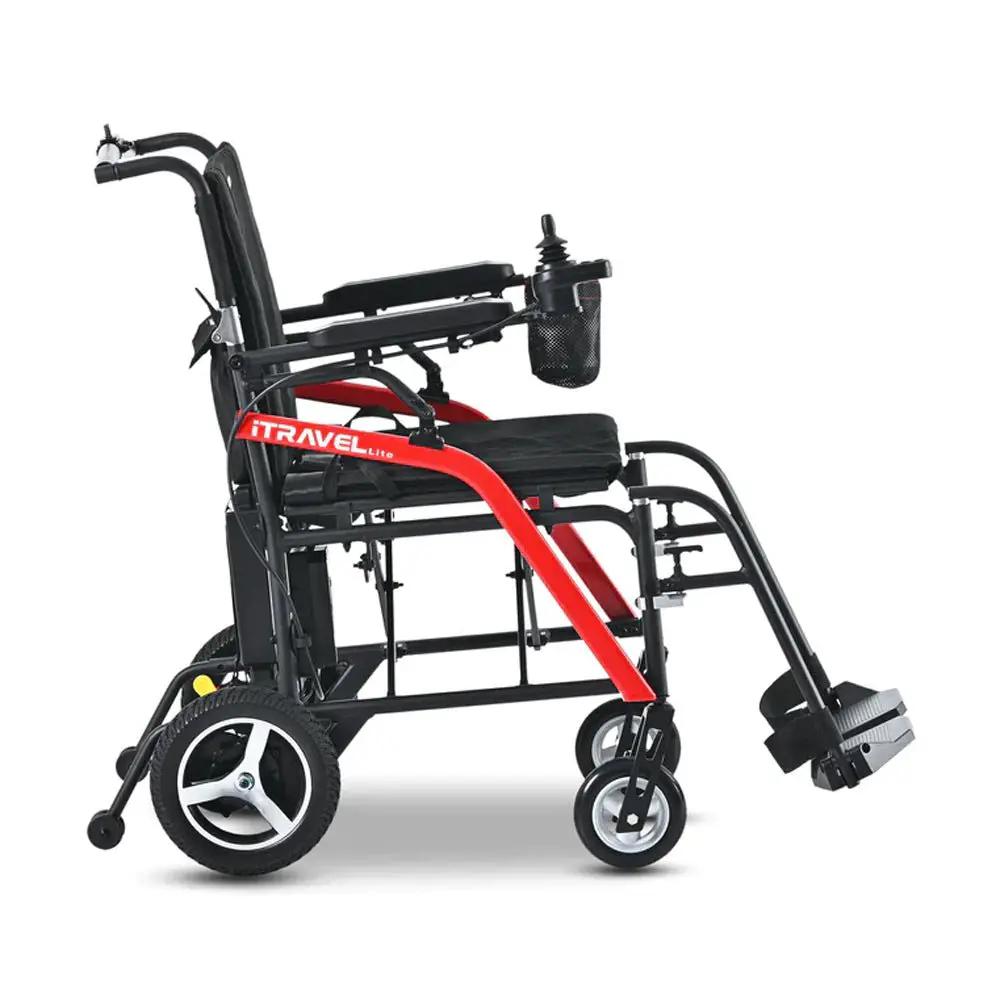Metro Mobility iTravel Lite 24V/10AH 200W Premium Portable Folding Power Wheelchair, 220LBS (SAK97362) by SAKSBY WHOLESALE