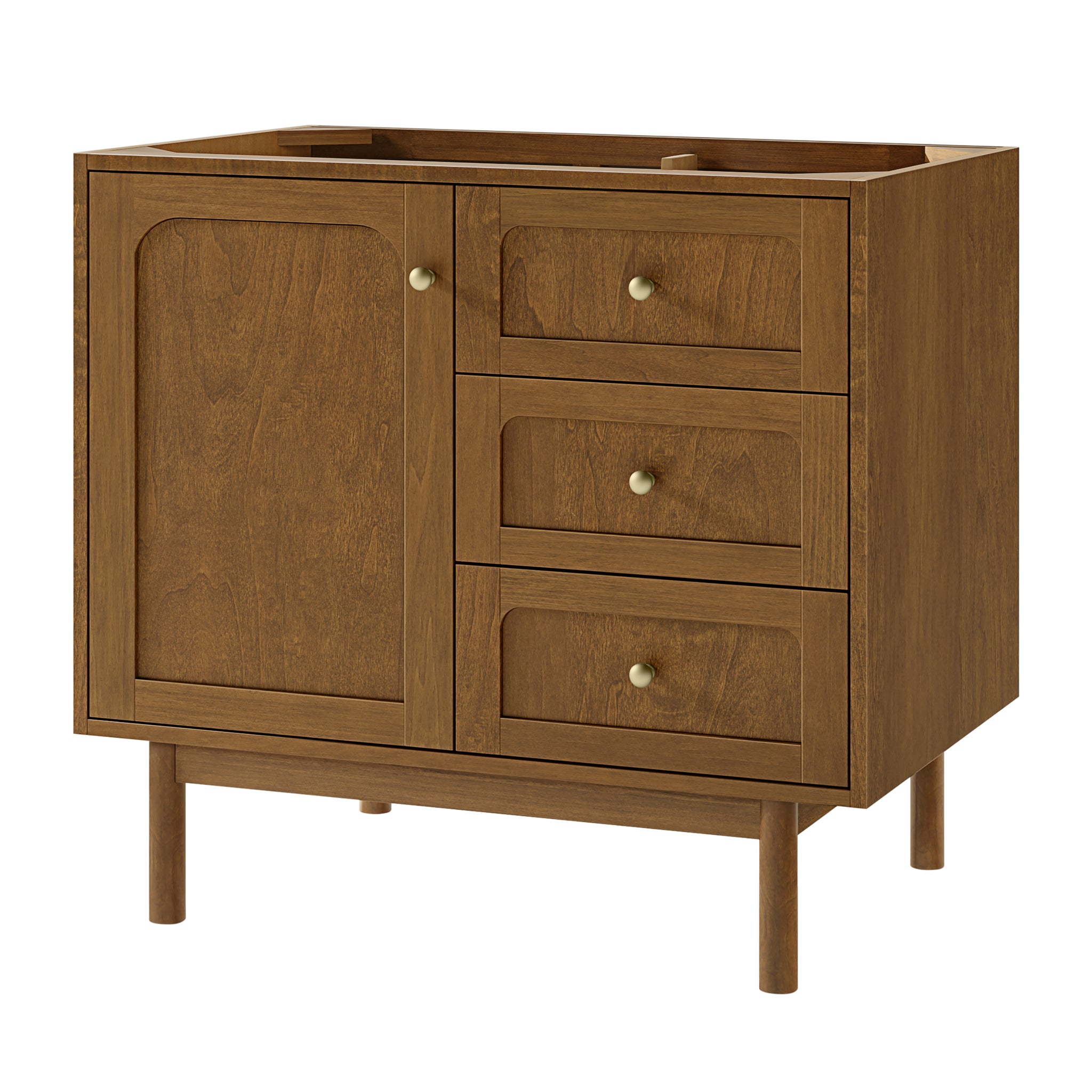 James Martin Laurent 36" Dual Mount Single Bathroom Vanity, Honey Oak, view 14