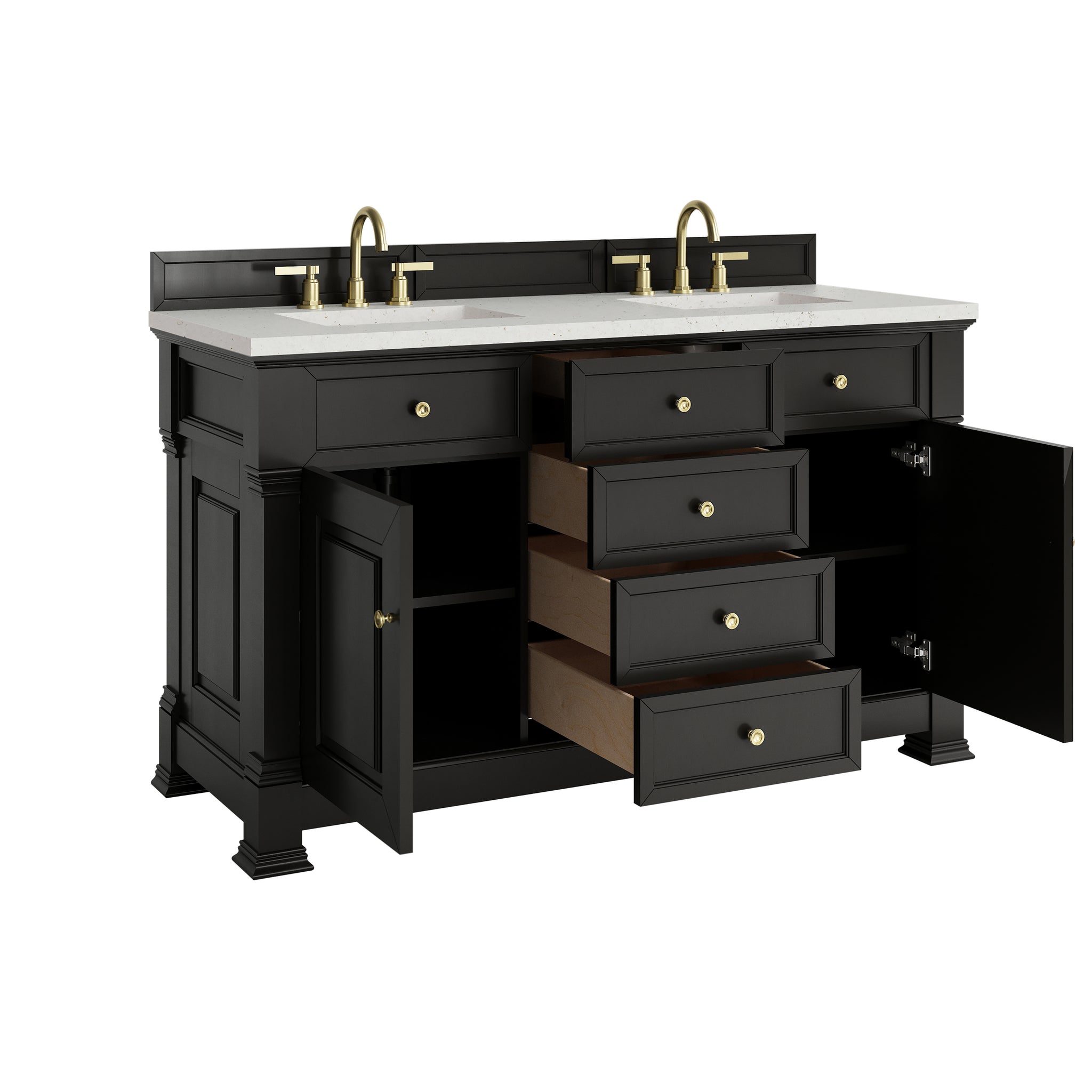 James Martin Brookfield 60" Double Bathroom Vanity, Black Onyx, view 23